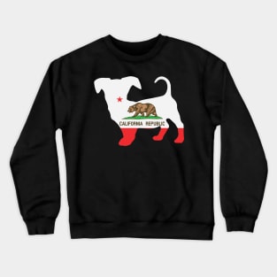 Chiweenie Dog Lover California Flag Crewneck Sweatshirt